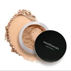BareMinerals original foundation, brush, veil